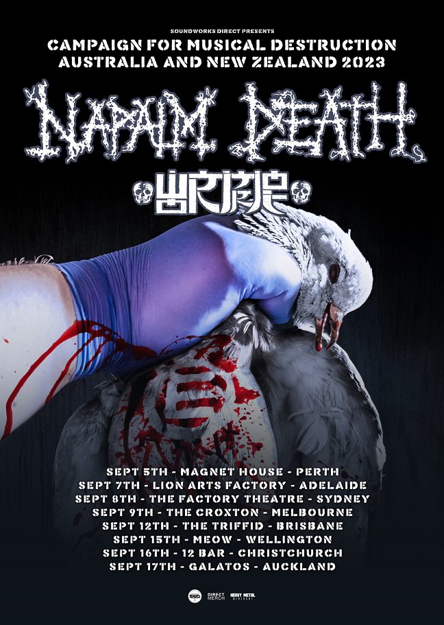 napalm death australian tour 2023