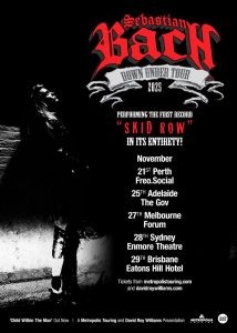 SEBASTIAN BACH Announces 2025 Australian Tour Performing SKID ROW'S